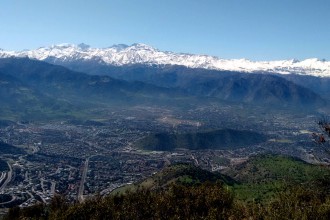 Cerro Manquehue, Vista Santiago de día